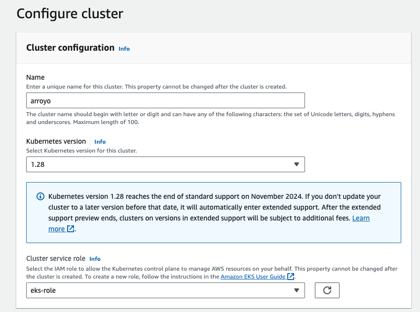 Create an EKS cluster